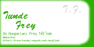 tunde frey business card